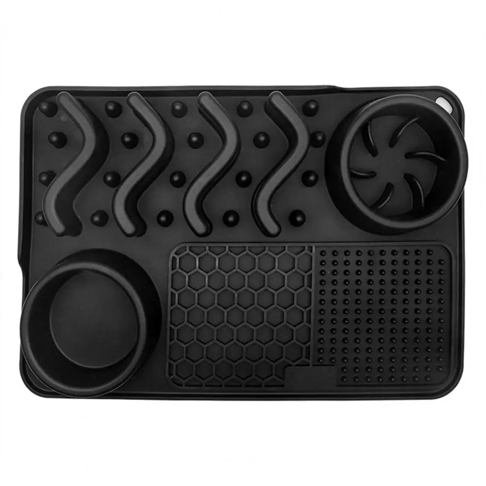 3-in-1 Slow Feeder Dog Bowl with Licking Mat - Slobberfeast