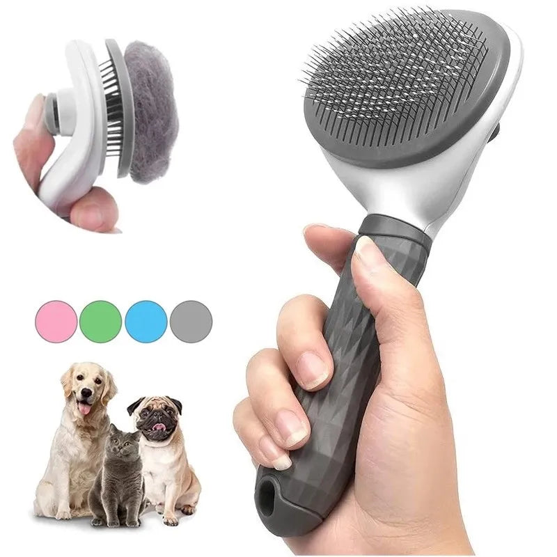 Self-Cleaning Pet Brush for Dogs & Cats