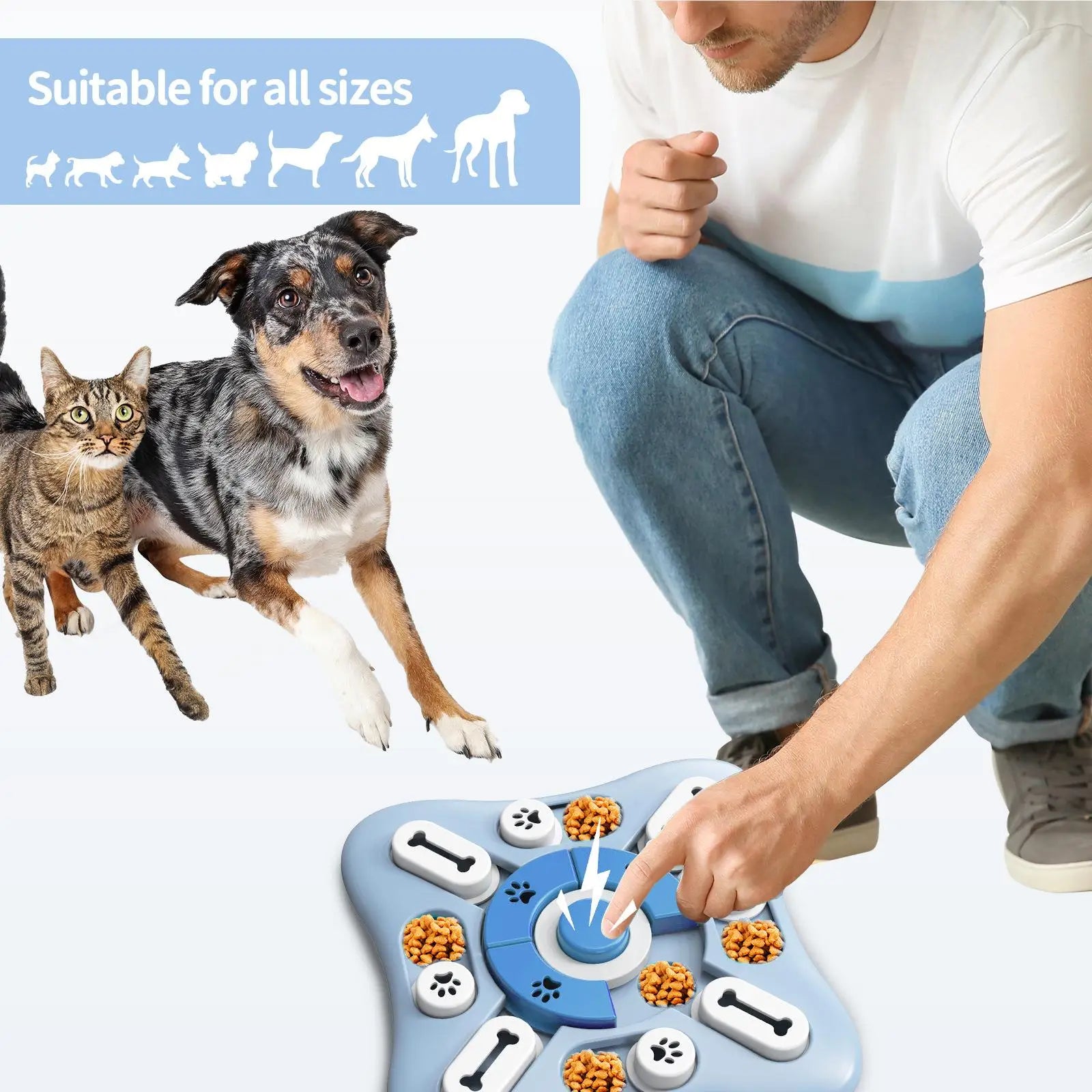 Dog Toys Slow Feeder Interactive IQ Food Dispenser - Slobberfeast