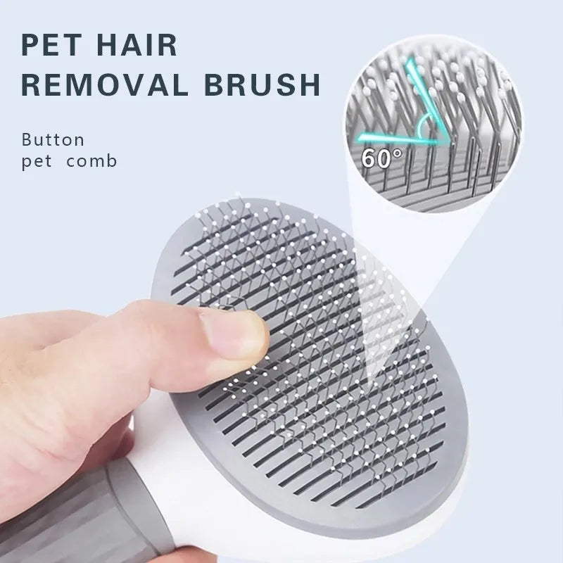 Self-Cleaning Pet Brush for Dogs & Cats