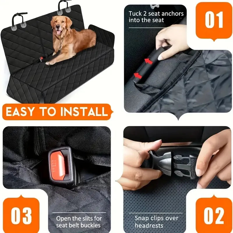 Waterproof Dog Car Seat Cover | Travel Hammock for Dogs - Slobberfeast