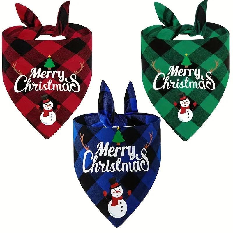 3pcs Christmas Pet Bandana Set - Slobberfeast