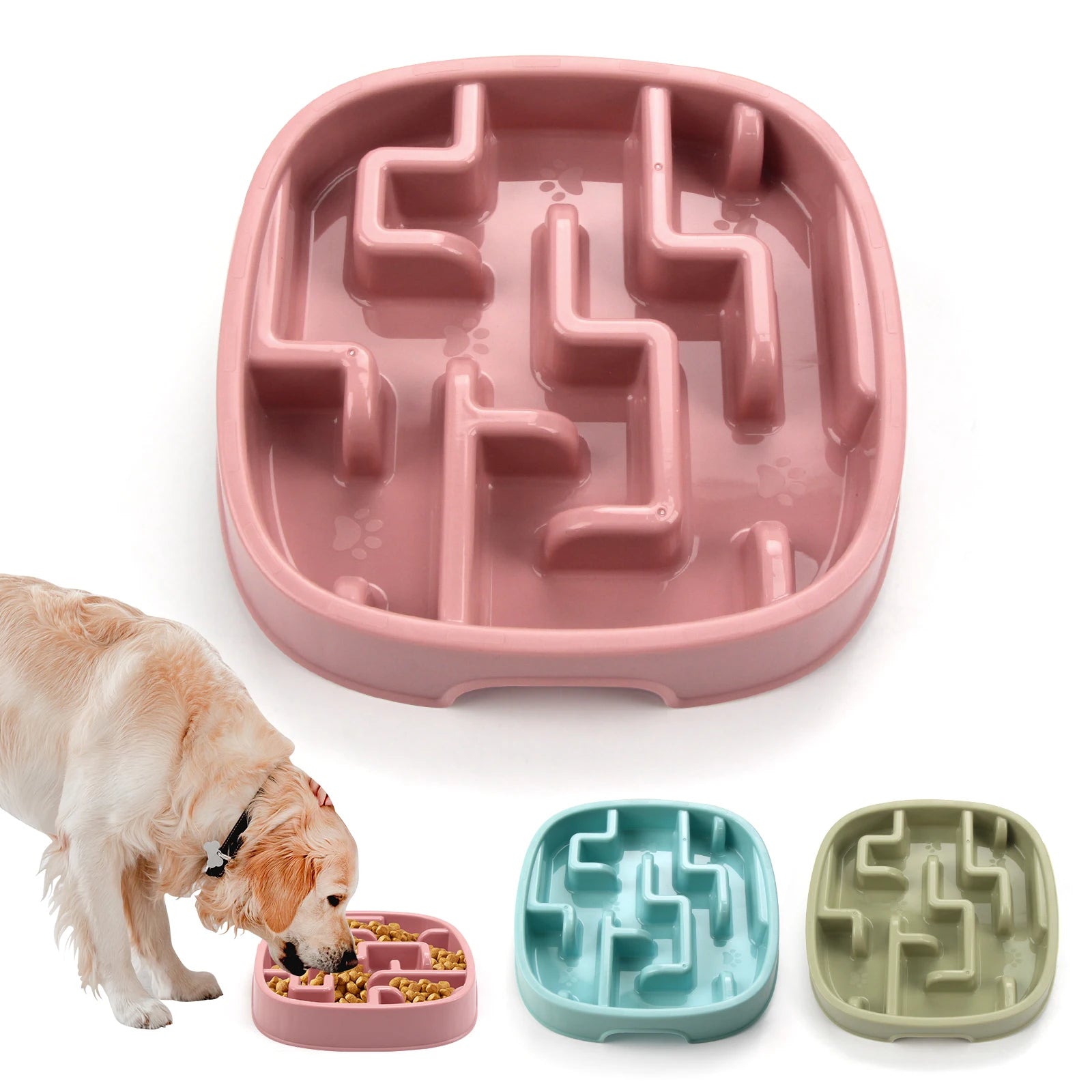 Anti-Choking Slow Feeder Bowl for Dogs & Cats