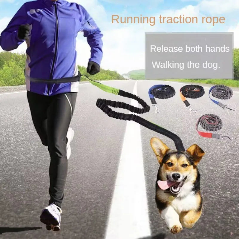 Hands-Free Dog Leash Adjustable Waist Belt with Chest Strap - Slobberfeast