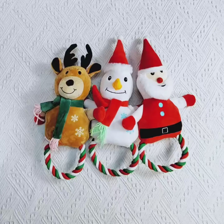 Christmas Plush Cotton Rope Dog Toy